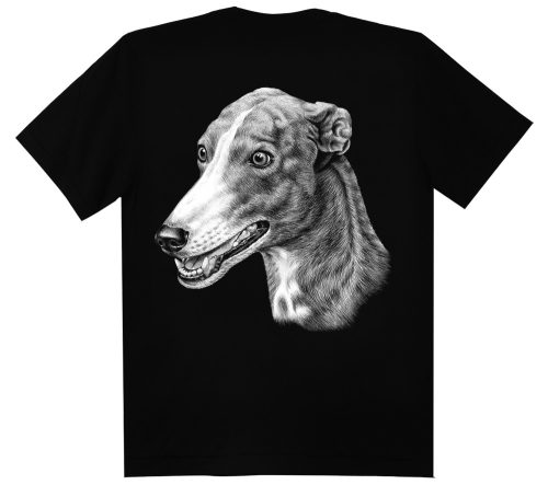 Angol agár kutyás - Férfi / Unisex Pamut Póló -M