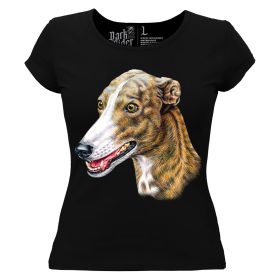 Angol agár kutyás - Női Pamut Póló -XS