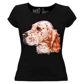 Angol szetter kutyás - Női Pamut Póló -XS