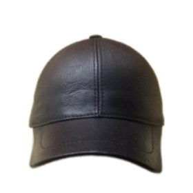 Bőr Baseball Sapka Fekete
