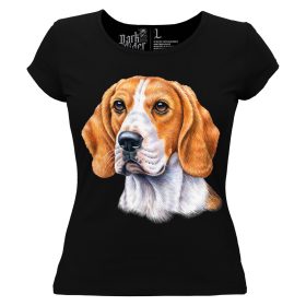 Beagle kutyás - Női Pamut Póló -XS