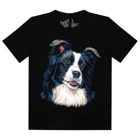 Border collie kutyás - Gyerek Pamut Póló -S