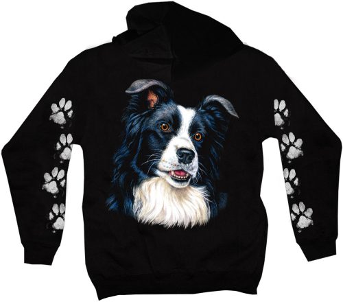 Border collie kutyás - Férfi / Unisex Pamut Pulóver