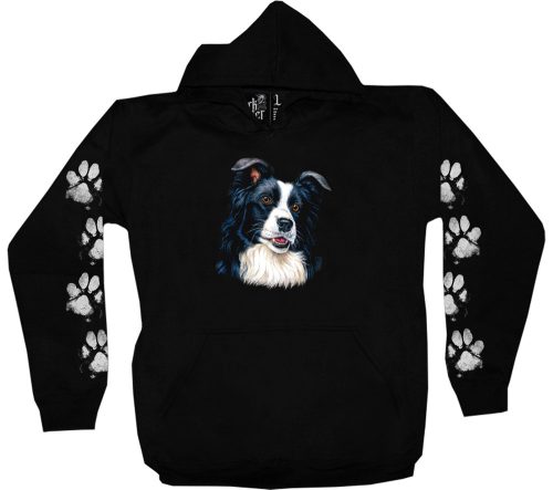 Border collie kutyás - Férfi / Unisex Pamut Pulóver