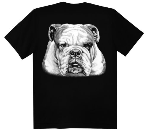 Bulldog  kutyás - Férfi / Unisex Pamut Póló -2XL