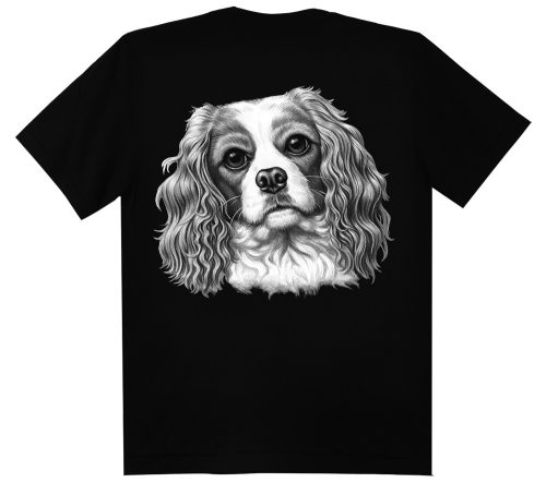 Cavalier  kutyás - Férfi / Unisex Pamut Póló -M