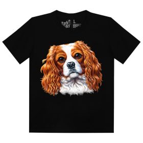 Cavalier  kutyás - Férfi / Unisex Pamut Póló -S