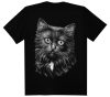 Fekete macska -cicás - Férfi / Unisex Pamut Póló -XL