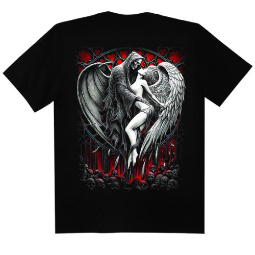 Démon és Angyal -  Férfi / Unisex Koponyás Póló -4XL