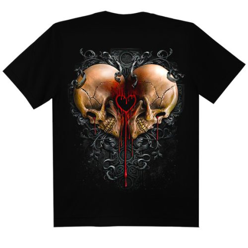 Démon Szív -  Férfi / Unisex Koponyás Póló -S