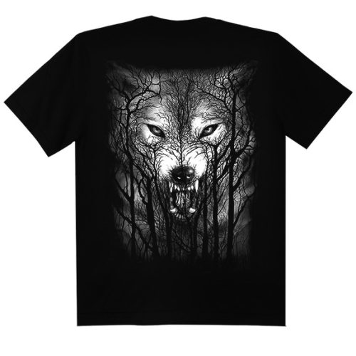 Démoni Farkas - Férfi / Unisex Farkasos Póló -4XL