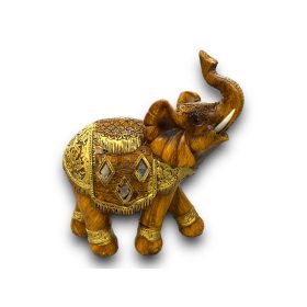 Elefánt Szobor fa-mintás