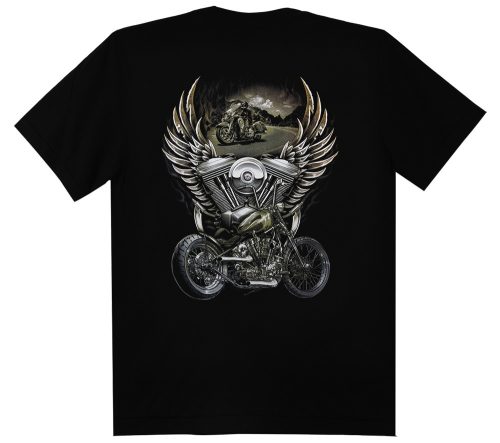Farkas Motorral - Férfi Motoros Póló -XL