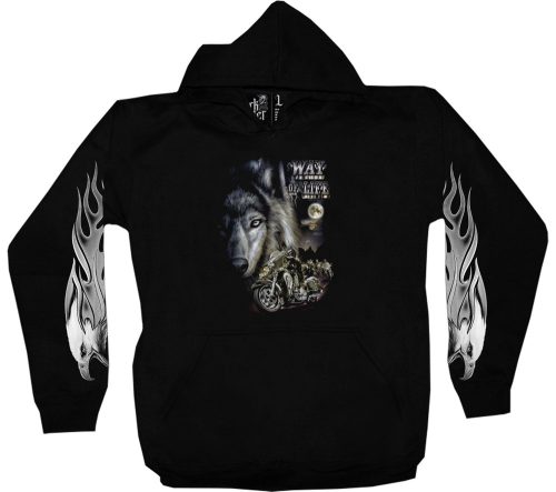 Farkas Motorral - Férfi / Unisex Pamut Pulóver