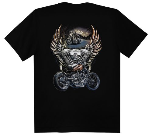 Farkasok Motorral - Férfi Motoros Póló -3XL