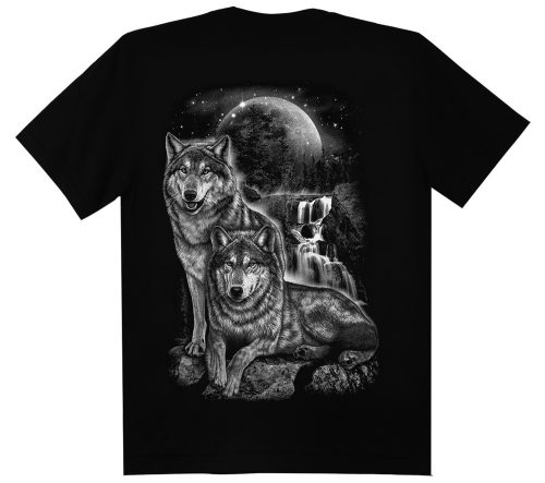 Farkasok  -  Férfi / Unisex Pamut Póló -3XL