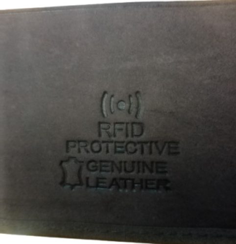 Horgász férfi bőr Pénztárca hal motívummal RFID védelemmel