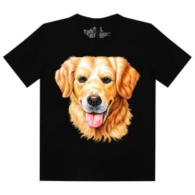 Golden retriever kutyás - Férfi / Unisex Pamut Póló -S