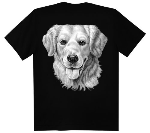 Golden retriever kutyás - Gyerek Pamut Póló -L