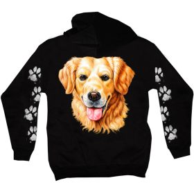Golden retriever kutyás - Férfi / Unisex Pamut Pulóver