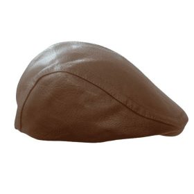 Bőr Golf / Gatsby Sapka Világosbarna