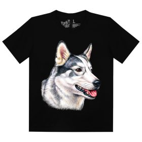 Husky  kutyás - Férfi / Unisex Pamut Póló -S