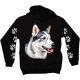 Husky  kutyás - Férfi / Unisex Pamut Pulóver