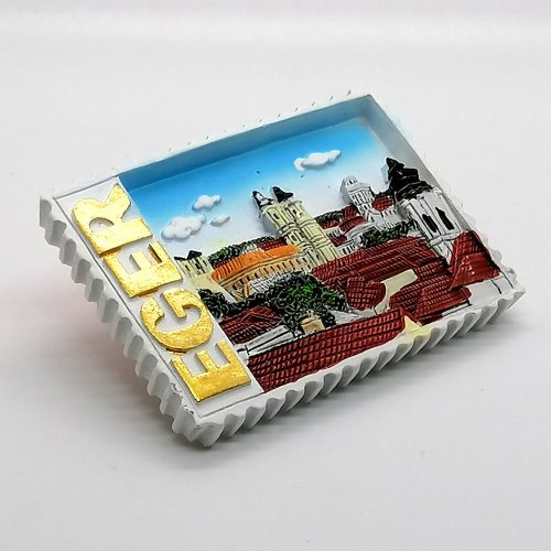 Hűtőmágnes Eger Látkép arany