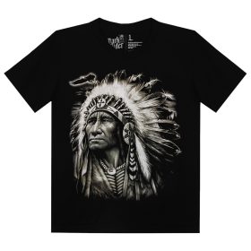 Indián tolldísszel  -  Férfi / Unisex Pamut Póló -S