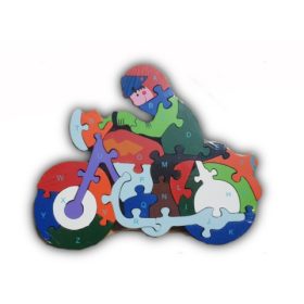 Játék Fa Kirakó Motorbicikli