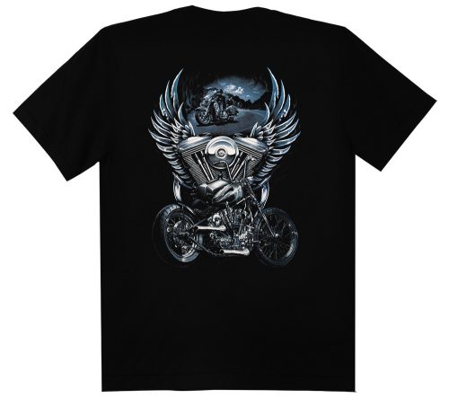 Kék Farkas Motorral - Férfi Motoros Póló -XL