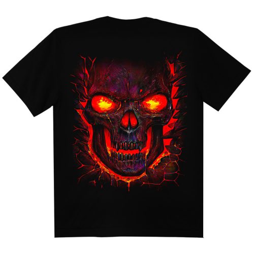 Lángoló Koponya l -  Férfi / Unisex Koponyás Póló -4XL