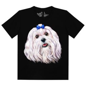   Máltai selyemkutya -kutyás - Férfi / Unisex Pamut Póló -S