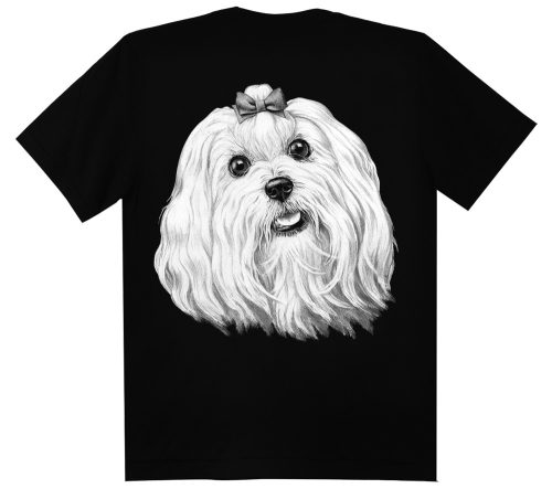 Máltai selyemkutya - kutyás - Gyerek Pamut Póló -2XL