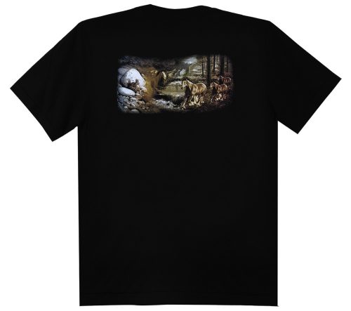 Ménes l - Lovas - Férfi / Unisex Pamut Póló -XL