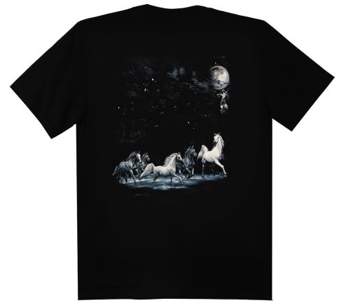Ménes ll - Lovas - Férfi / Unisex Pamut Póló -XL