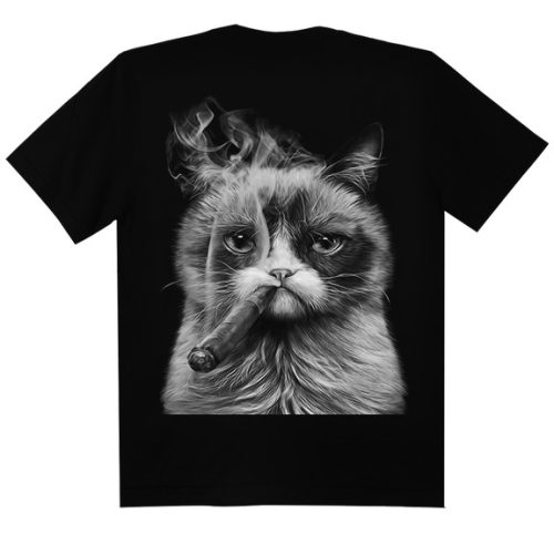 Mogorva Macska/Grumpy Cat Férfi / Unisex Cicás Póló -2XL