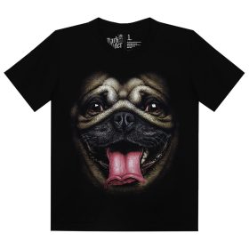 Mops kutyás - Gyerek Pamut Póló -S