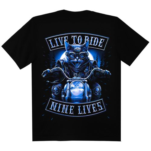 Motoros Macska - Gyerek Motoros Póló -S