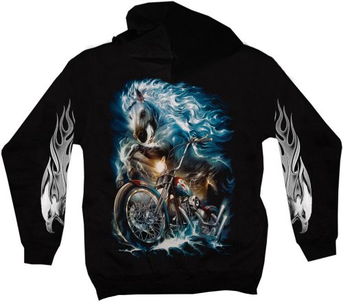 Motoros paripa - Férfi / Unisex Pamut Pulóver