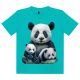 Panda macis  -  Férfi / Unisex Pamut Póló -S