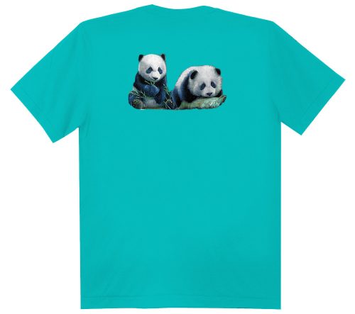 Panda macis  -  Férfi / Unisex Pamut Póló -XL