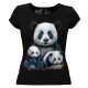 Panda maci - Női Pamut Póló -2XL
