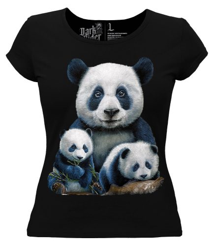 Panda maci - Női Pamut Póló -XS