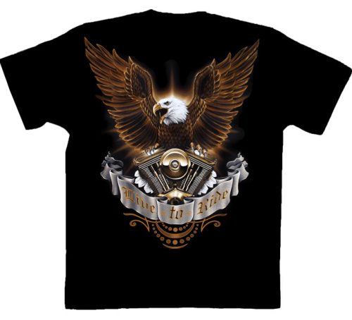 Motoros Sas-mintás Férfi Pamut Póló