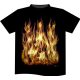 Tűz / Láng mintás Férfi Pamut Póló