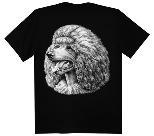 Pudli  kutyás - Férfi / Unisex Pamut Póló -XL