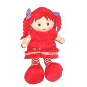 Plüss Baba-Rongy Baba Piros Nagy