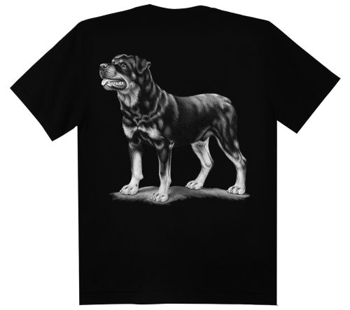 Rottweiler l. kutyás - Férfi / Unisex Pamut Póló -XL