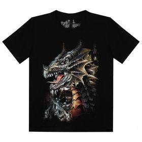 Sárkány V -  Férfi / Unisex Sárkányos Póló -S